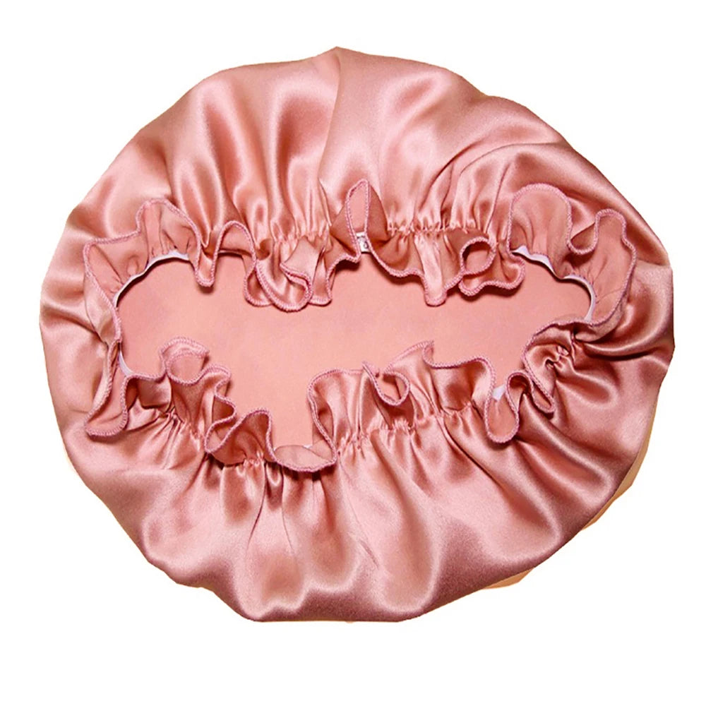 100% Pure Mulberry Silk Night Sleeping Cap Bonnet Hats for Women Hair Wrap Adjustable With Elastics Band Headwrap 16 Momme - Kellylooks Shop
