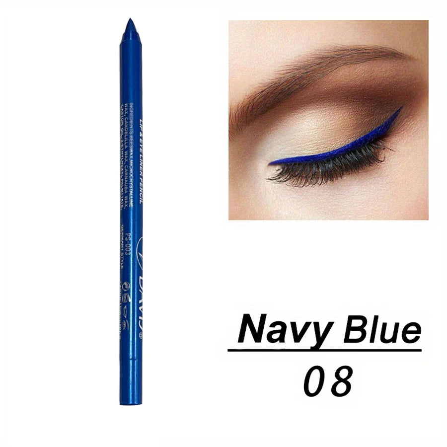 14-Color Colourful Eyeliner Pen, High Pigmented Pearly Shimmer Metallic Smokey Punk Gothic Style Eyeliner, Long Lasting Waterpro - kellylooksshop