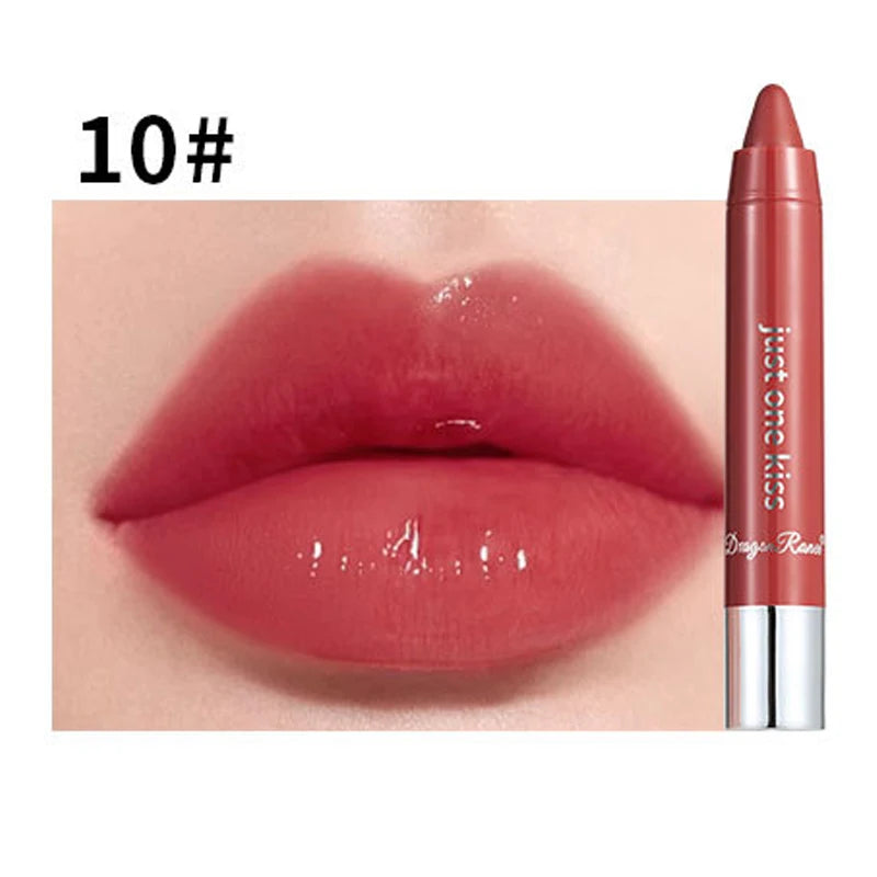 12-Color Jelly Mirror Water Light Solid Lip Gloss Nude Lipstick Pen Waterproof Sexy Red Lip Tint LongLasting Moisturizing Makeup - kellylooksshop