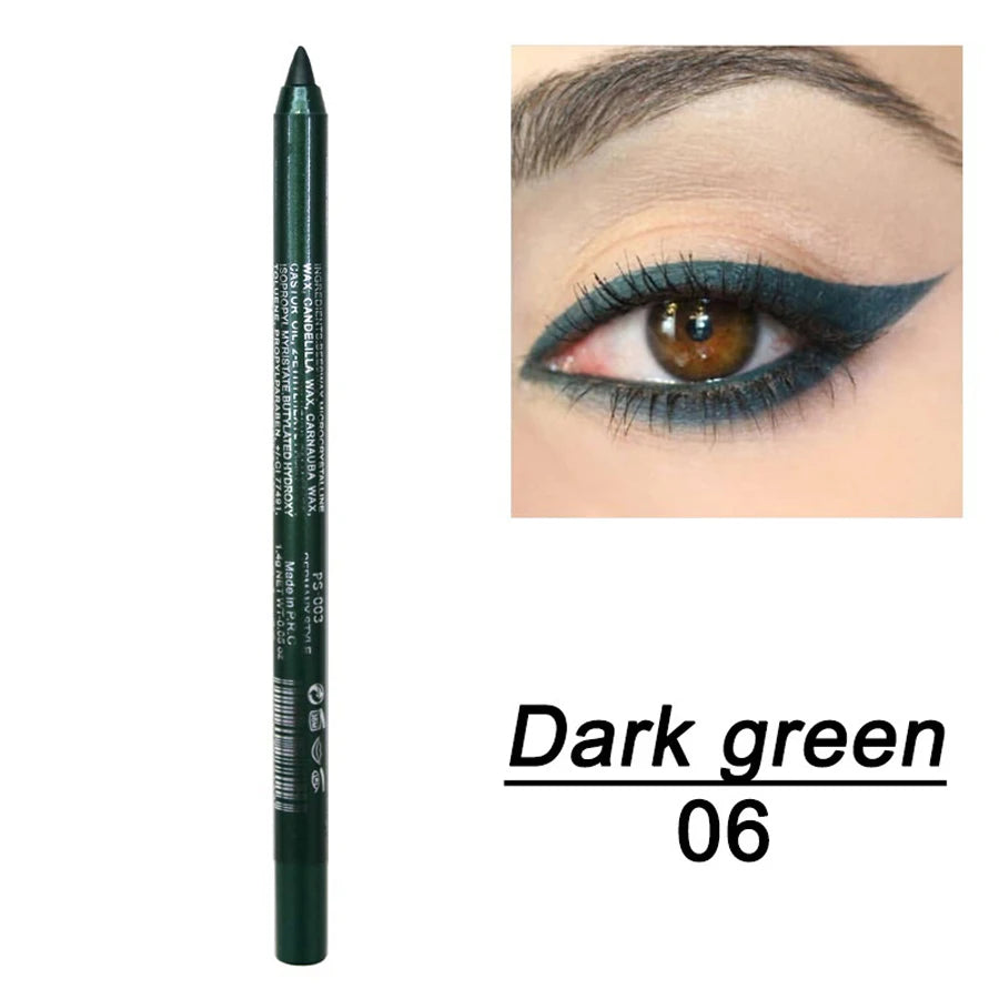 14-Color Colourful Eyeliner Pen, High Pigmented Pearly Shimmer Metallic Smokey Punk Gothic Style Eyeliner, Long Lasting Waterpro - kellylooksshop
