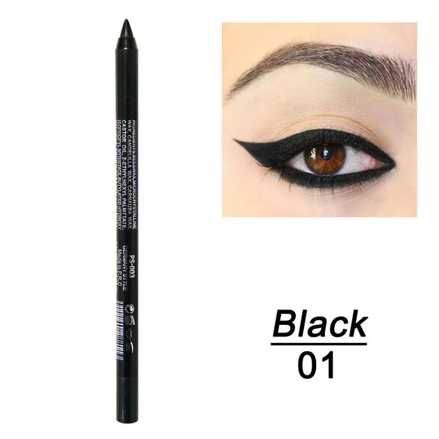 14-Color Colourful Eyeliner Pen, High Pigmented Pearly Shimmer Metallic Smokey Punk Gothic Style Eyeliner, Long Lasting Waterpro - kellylooksshop