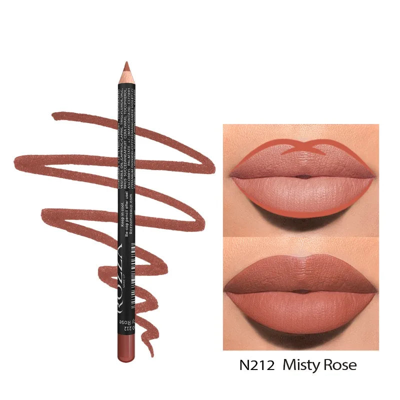 14 Color Nude Matte Lipstick Pencil Long-lasting Waterproof Lip Pencil High Pigmented Lip Liner Lip Makeup Tool - Kellylooks Shop