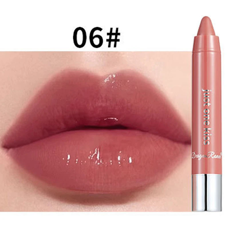 12-Color Jelly Mirror Water Light Solid Lip Gloss Nude Lipstick Pen Waterproof Sexy Red Lip Tint LongLasting Moisturizing Makeup - kellylooksshop