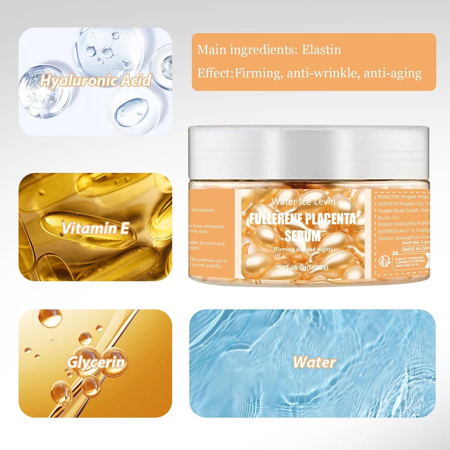 50Pcs Collagen Face Care Capsules Serum Spot Acne Wrinkle Remover Firming Whitening Hyaluronic Acid Essence Skin Care New style - Kellylooks Shop