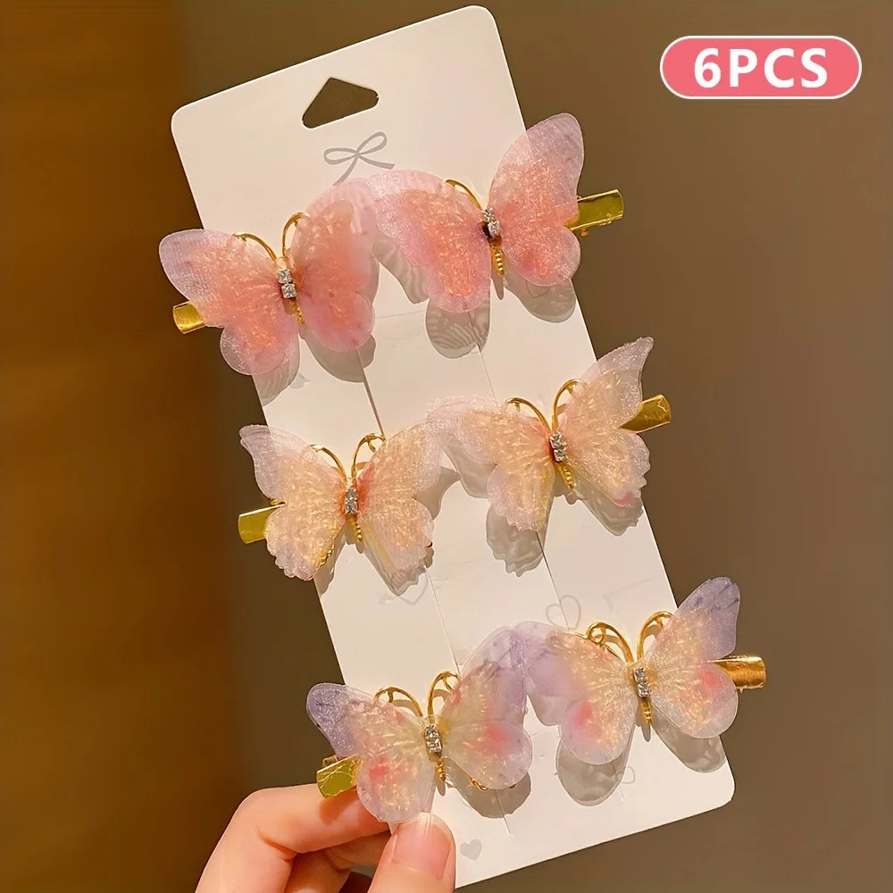 6/12/24/36 pieces of sweet girl butterfly hairpins that do not hurt hair, super nice and cute hairpins - kellylooksshop