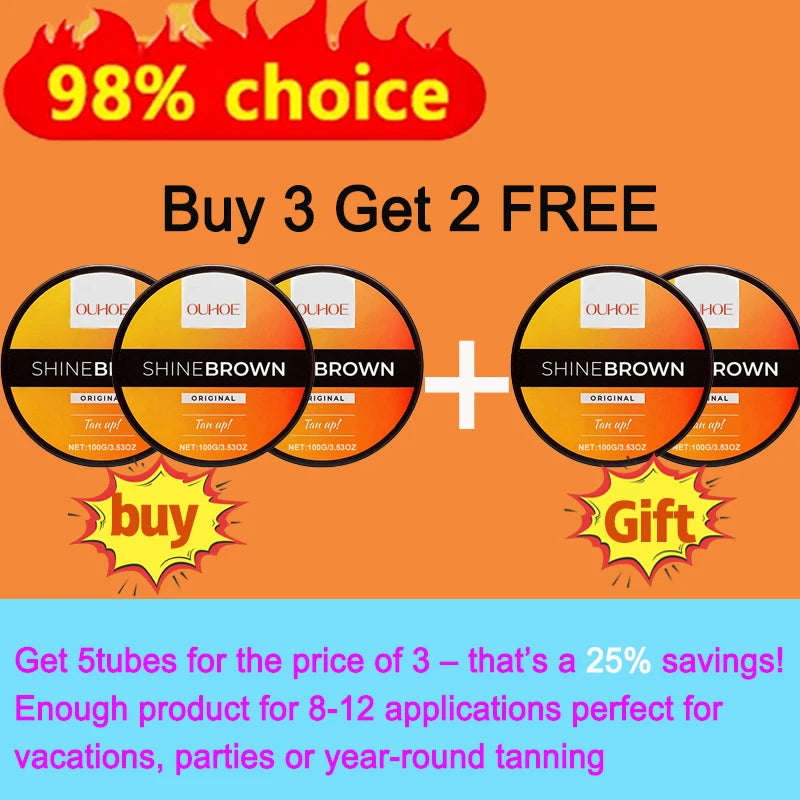 Tanning Cream Face Body Long Lasting Bronzer Skin Tanner Suntan Protect Radiation Nourishing Natural Self-Tanbody lotion Summer