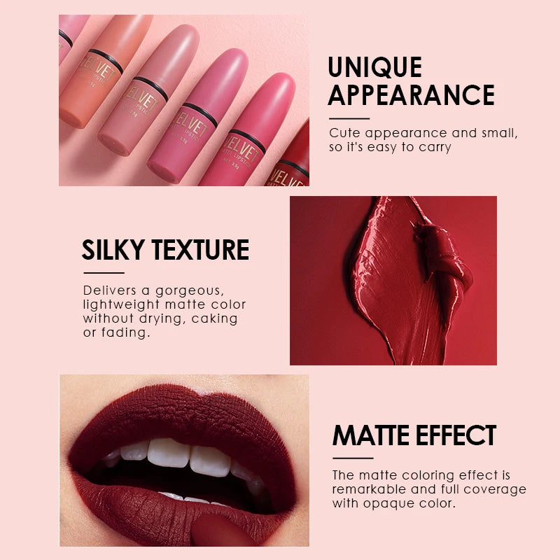 Langmanni matte lipstick set with matte finish, waterproof and not easy to stick to cups, 6-color gift box lipstick set - kellylooksshop
