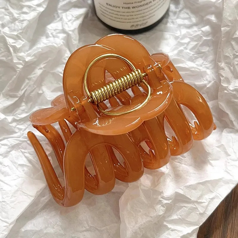 New Design Top Grade Pumpkin Hair Claw Clip For Women Sweet Hair Ornament Back Long Hair Hold Headband Hairpin Hair Accessories - Kellylooks Shop