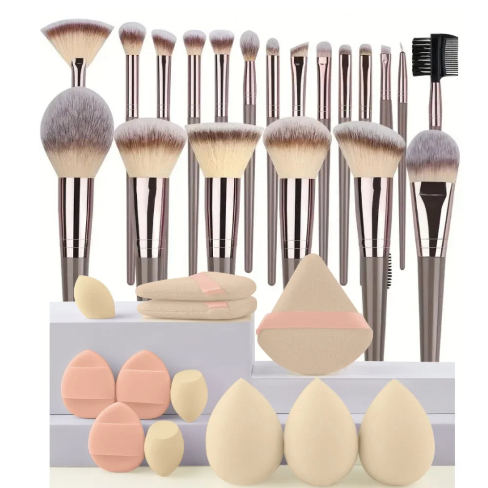 3-20PCS Makeup Brushes Set Eyeshadow Fluffy Foundation Concealer Blush Highlighter Storage Box Female Cosmetics Beauty Tools - kellylooksshop
