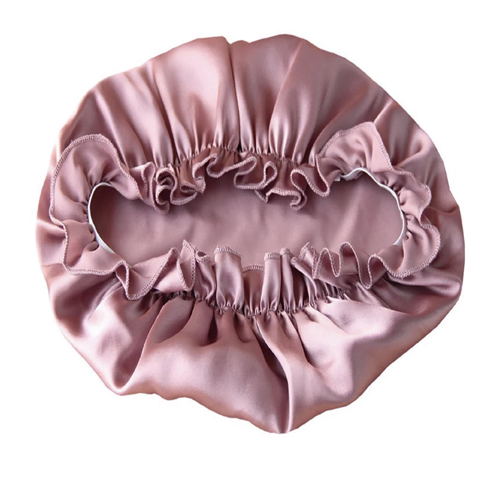 100% Pure Mulberry Silk Night Sleeping Cap Bonnet Hats for Women Hair Wrap Adjustable With Elastics Band Headwrap 16 Momme - Kellylooks Shop