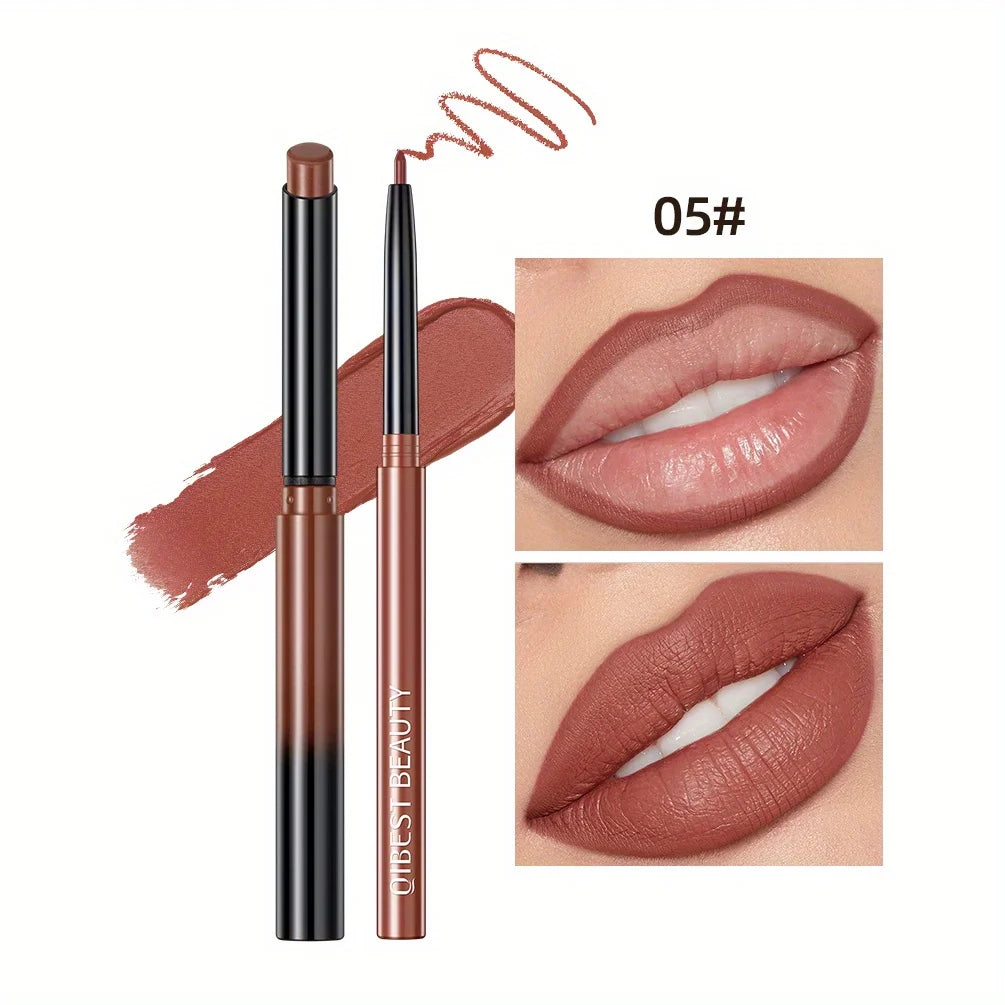 1+1 Matte Lip Set Matte Lipstick&Lip Liner Color Rendering Long Lasting Waterproof Valentine's Day Gifts Contain Plant Squalene - kellylooksshop