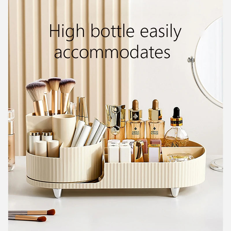 XIAOGUI Makeup Organizer Cosmetic Box Rotating Pen Holder Bathroom Organizer Plastic Organizing Boxes Acrylic Organizer Storage - Kellylooks Shop