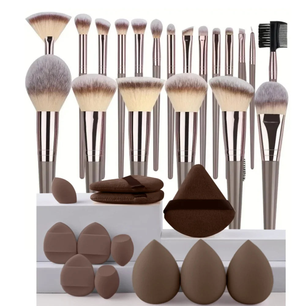 3-20PCS Makeup Brushes Set Eyeshadow Fluffy Foundation Concealer Blush Highlighter Storage Box Female Cosmetics Beauty Tools - kellylooksshop