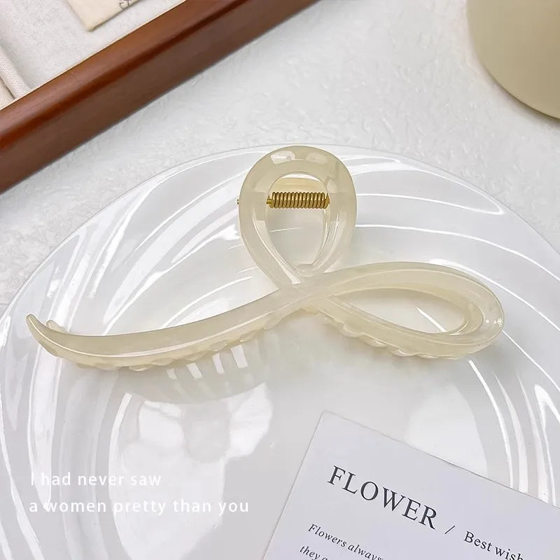 Elegant Jelly Color Bow Hair Claw For Women Girls Sweet Hair Ornament Back Headband Hair Clips Hairpin Fashion Hair Accessories - Kellylooks Shop