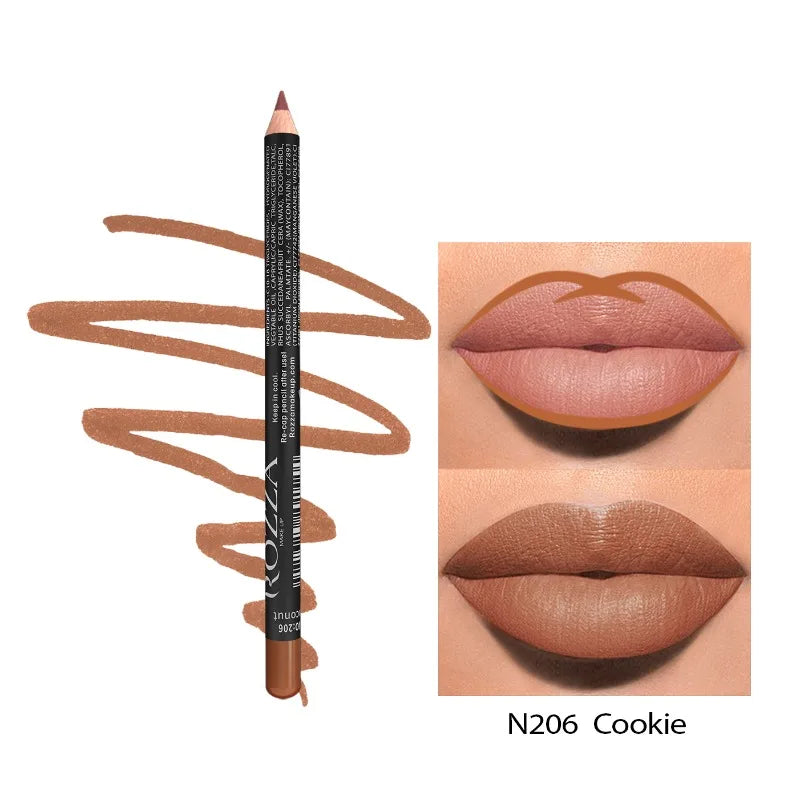 14 Color Nude Matte Lipstick Pencil Long-lasting Waterproof Lip Pencil High Pigmented Lip Liner Lip Makeup Tool - Kellylooks Shop