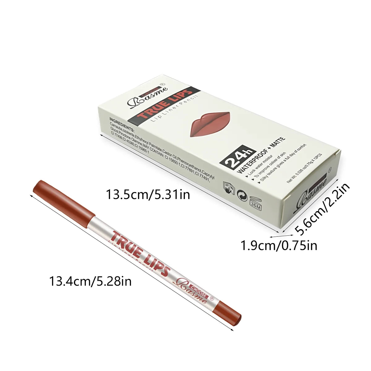 CHOOSE RASME 12pcs Lip Liner Pen 12 Colors Waterproof And Sweat-proof Not Easy To Fade Non-stick Cup Nude Lipstick Pencil SET - kellylooksshop