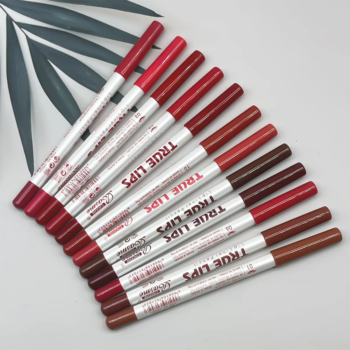 CHOOSE RASME 12pcs Lip Liner Pen 12 Colors Waterproof And Sweat-proof Not Easy To Fade Non-stick Cup Nude Lipstick Pencil SET - kellylooksshop