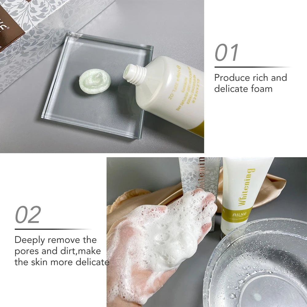 AILKE Anti-Aging Wrinkle Whitening Skin Care Face Cream With Collagen Rose Moisturizing Brightening Women Facial Korean Cosmetic - Kellylooks Shop