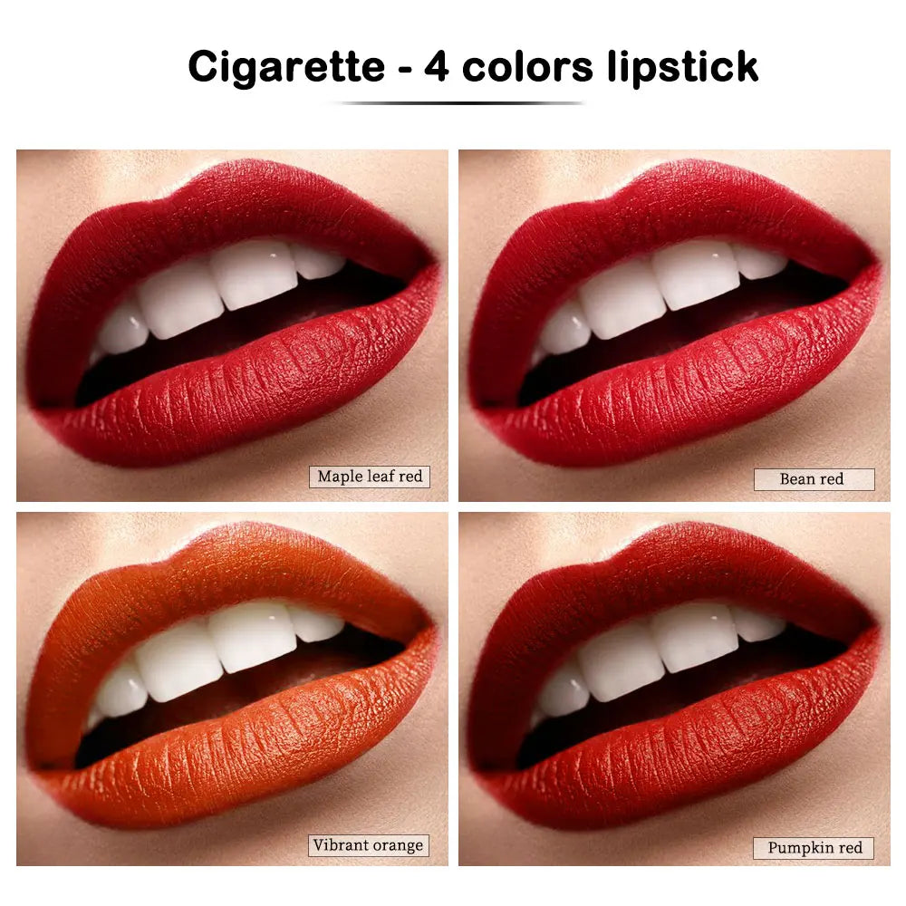 4-Lasting Stick Waterproof Lip Set - Long-Lasting Matte Lipstick with Transparent Finish - Perfect Valentine's Day Gift for Her - Kellylooks Shop