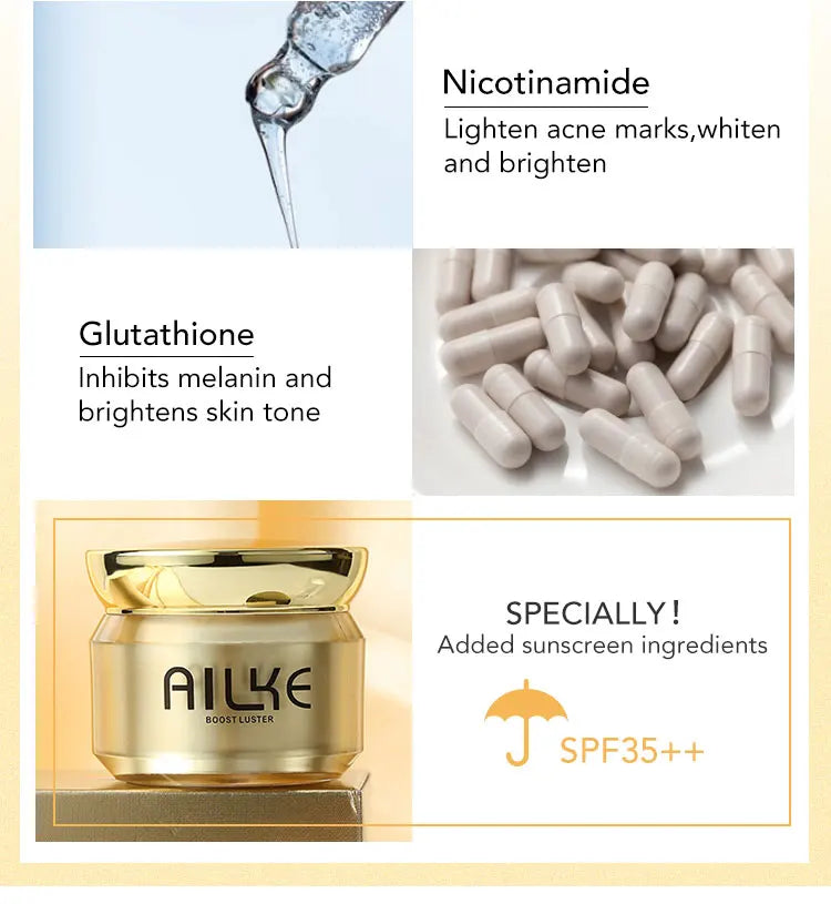 AILKE Dark Spots Corrector, Whitening Hydration Facial Cream, With Spf35, Even Skin Tone, Anti-Sunburn Face Care Set for Women - Kellylooks Shop