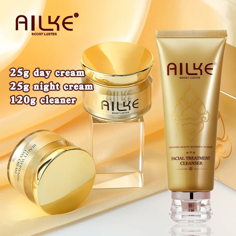 AILKE Dark Spots Corrector, Whitening Hydration Facial Cream, With Spf35, Even Skin Tone, Anti-Sunburn Face Care Set for Women - Kellylooks Shop