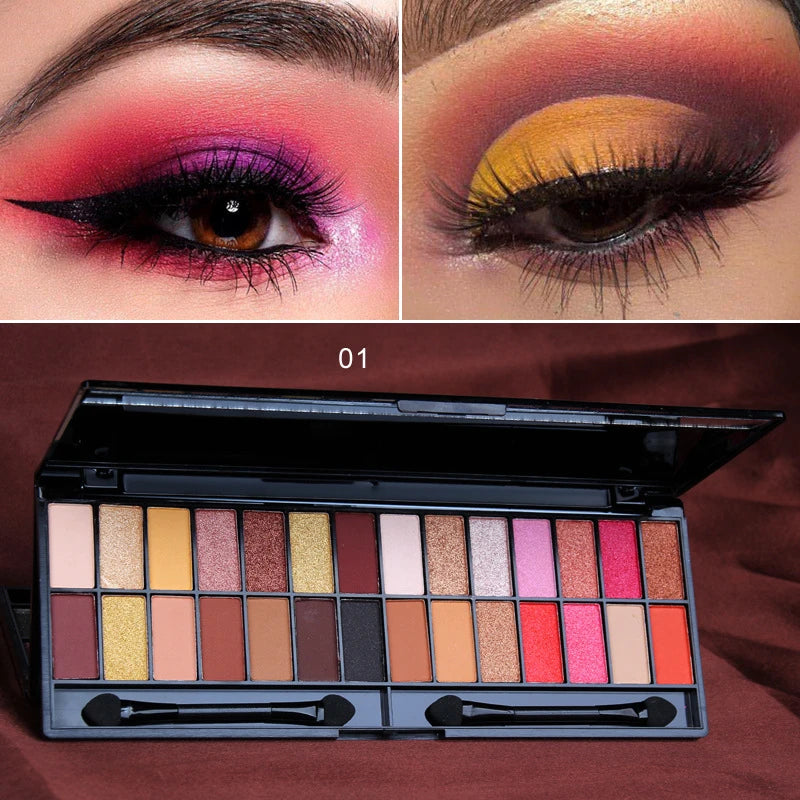 Makeup 28 Color Nude Eye Shadow Pallette Waterproof Eyeshadow Palette Lasting Make Up Brush Eyeshadow Palette Cosmetics TSLM1 - Kellylooks Shop