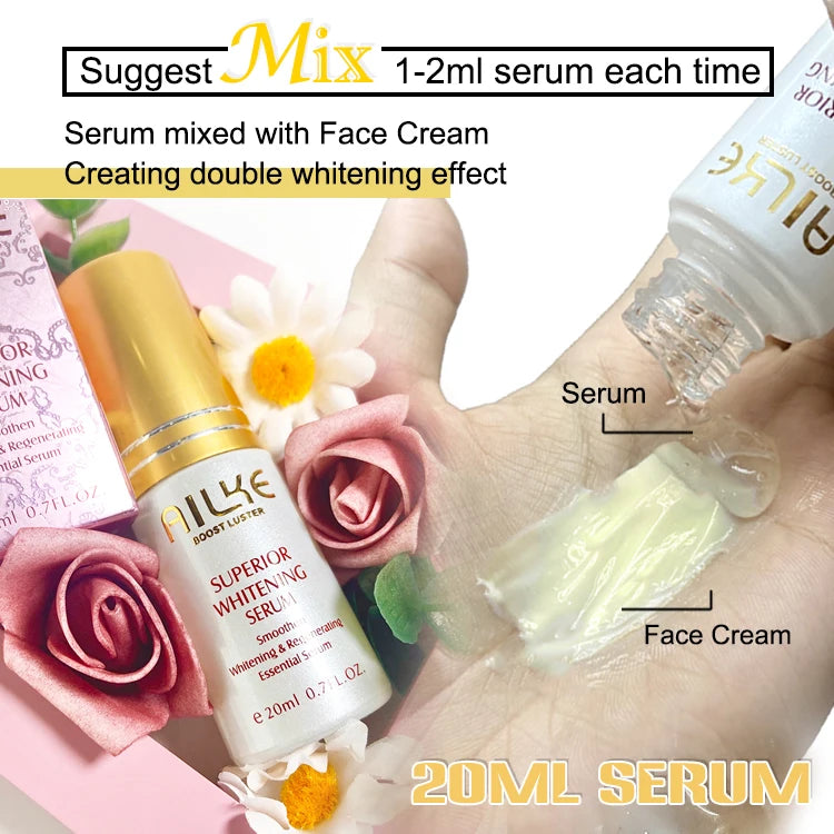 AILKE Dark Spots Corrector, Whitening Hydration Facial Cream, With Spf35, Even Skin Tone, Anti-Sunburn Face Care Set for Women - Kellylooks Shop
