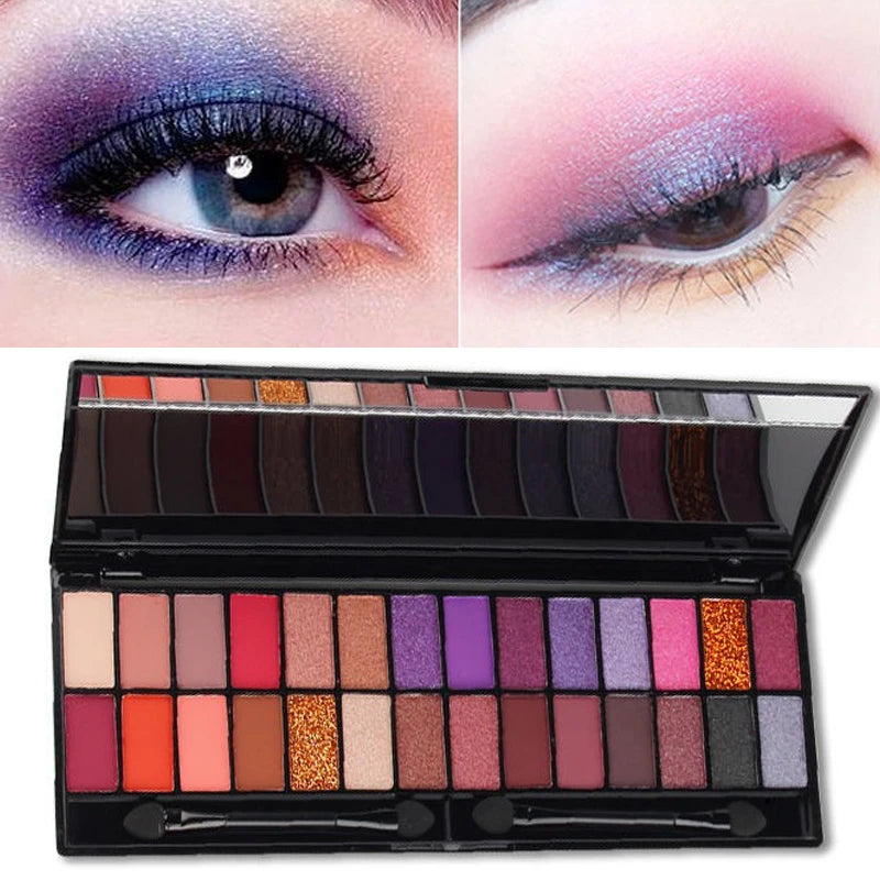 Makeup 28 Color Nude Eye Shadow Pallette Waterproof Eyeshadow Palette Lasting Make Up Brush Eyeshadow Palette Cosmetics TSLM1 - Kellylooks Shop