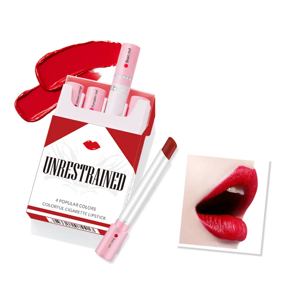 4-Lasting Stick Waterproof Lip Set - Long-Lasting Matte Lipstick with Transparent Finish - Perfect Valentine's Day Gift for Her - Kellylooks Shop