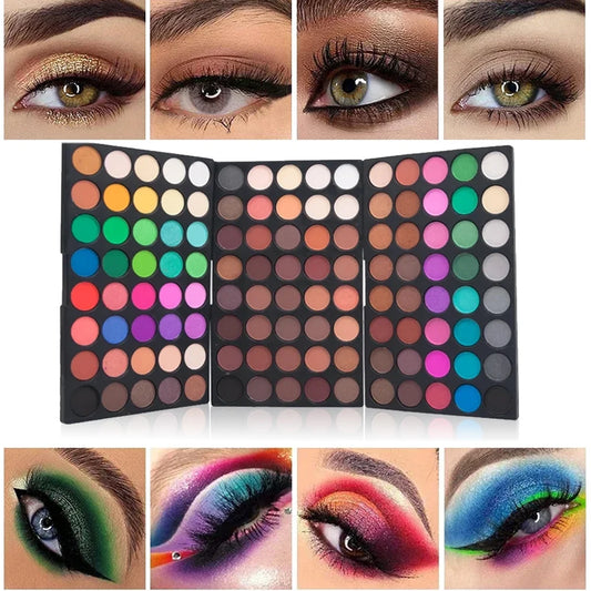 120 Color Eye Makeup Waterproof Make up Nude Eye Shadow Palette Glitter Matte Pigmented Powder Pressed Shine Eyeshadow Cosmetic - kellylooksshop