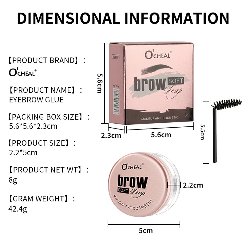 Eyebrow Styling Gel 3D Feathery Wild Brow Wax Waterproof Long Lasting Easy To Wear Shaping Eyebrows Makeup Sculpt Soap Cosmetics - kellylooksshop
