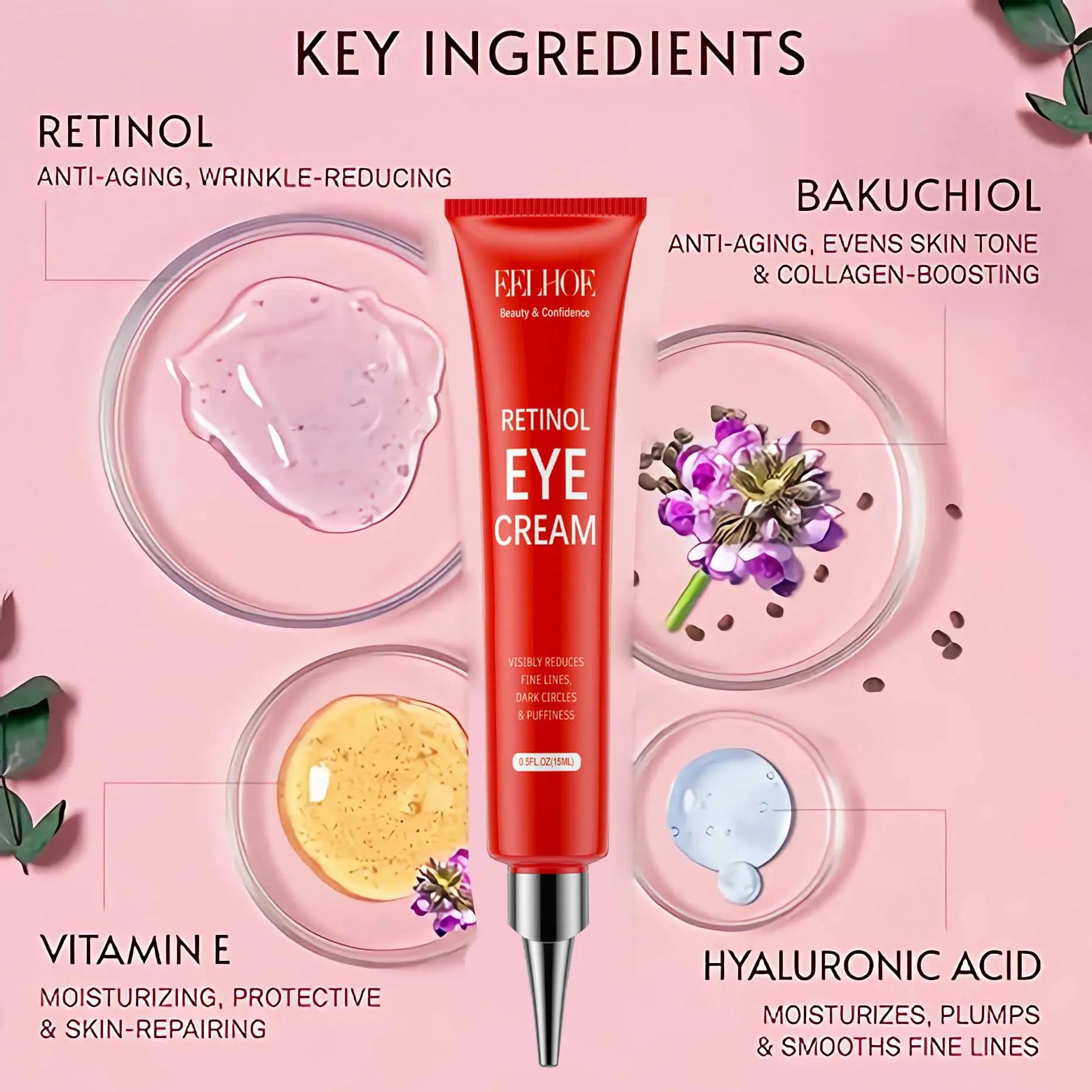 Retinol Eye Cream Get Rid Of Puffy Dark Circles Eye Bags Lifting Moisturizing Health Repairing Smoothing Eye Care - kellylooksshop