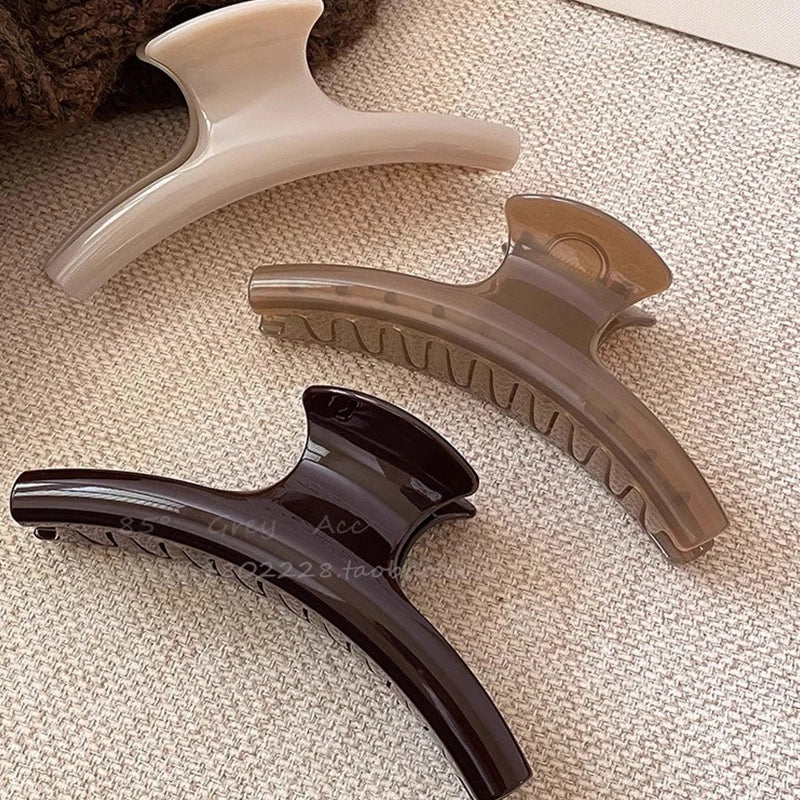 Elegant Solid 5.91in Large Hair Claw For Women Hair Ornament Long Thick Hair Hold Headband Claw Clip Hair Clip Hair Accessories - Kellylooks Shop
