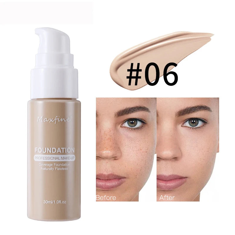 Liquid Foundation Effective Concealer Waterproof Sweat-resistant Makeup Professional Cosmetics - Kellylooks Shop