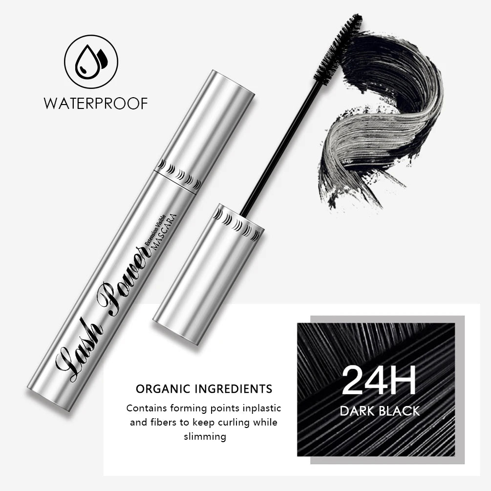 QIBEST 4D Silk Fiber Eyelash Mascara Waterproof Black Mascara For Eyelash Extension Thick Lift Lengthening Lasting Makeup Rimel - kellylooksshop