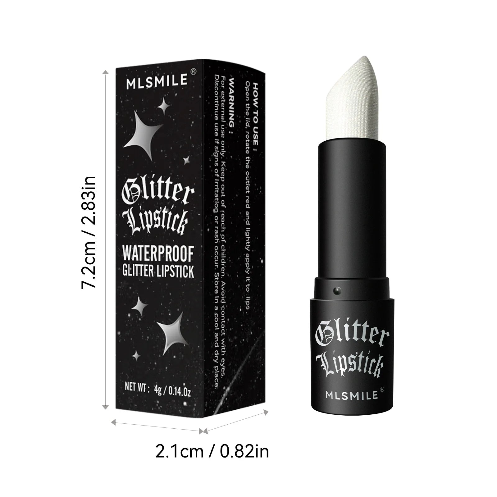 7Colors Glitter Lipstick Waterproof Long Lasting Diamond Pearlescent Metallic Lipstick Black Lipgloss Women Lips Makeup Cosmetic - kellylooksshop