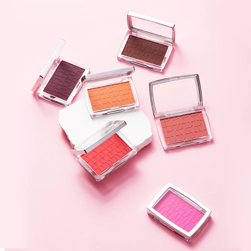 Hot Matte Embossed Blush Palette Rosy Blusher Facial Blush Powder High Pigmented Pink Coral Rouged For Cheeks Smooth Cosmetics - kellylooksshop