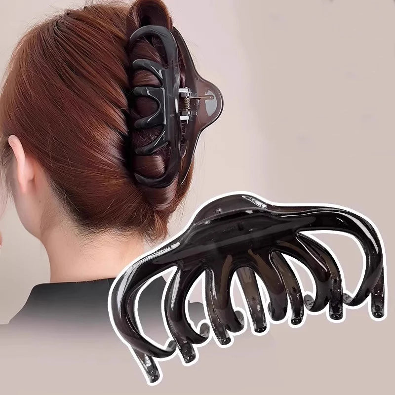 Elegant Solid Large Size Pumpkin Shape Hair Claw For Women Girls Long Thick Hair Claw Clip Headband Hair Clip Hair Accessories - Kellylooks Shop