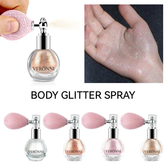 High Gloss Body Diamond Shimmering Spray Powder Highlight Powder Makeup Suitable for Facial and Body Skin Hair Clothes Cosmetics - Kellylooks Shop