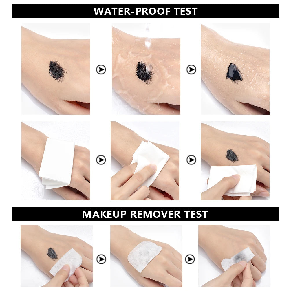 QIBEST 4D Silk Fiber Eyelash Mascara Waterproof Black Mascara For Eyelash Extension Thick Lift Lengthening Lasting Makeup Rimel - kellylooksshop