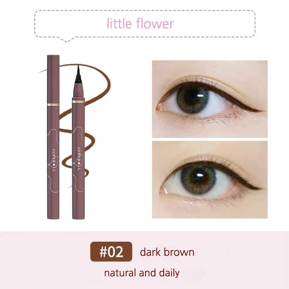 JUDYDOLL Super Fine Eyeliner Fine Brushwork Stain Free Waterproof Anti Shake Long lasting Fast Drying Slim And Enlarged Eyes - kellylooksshop