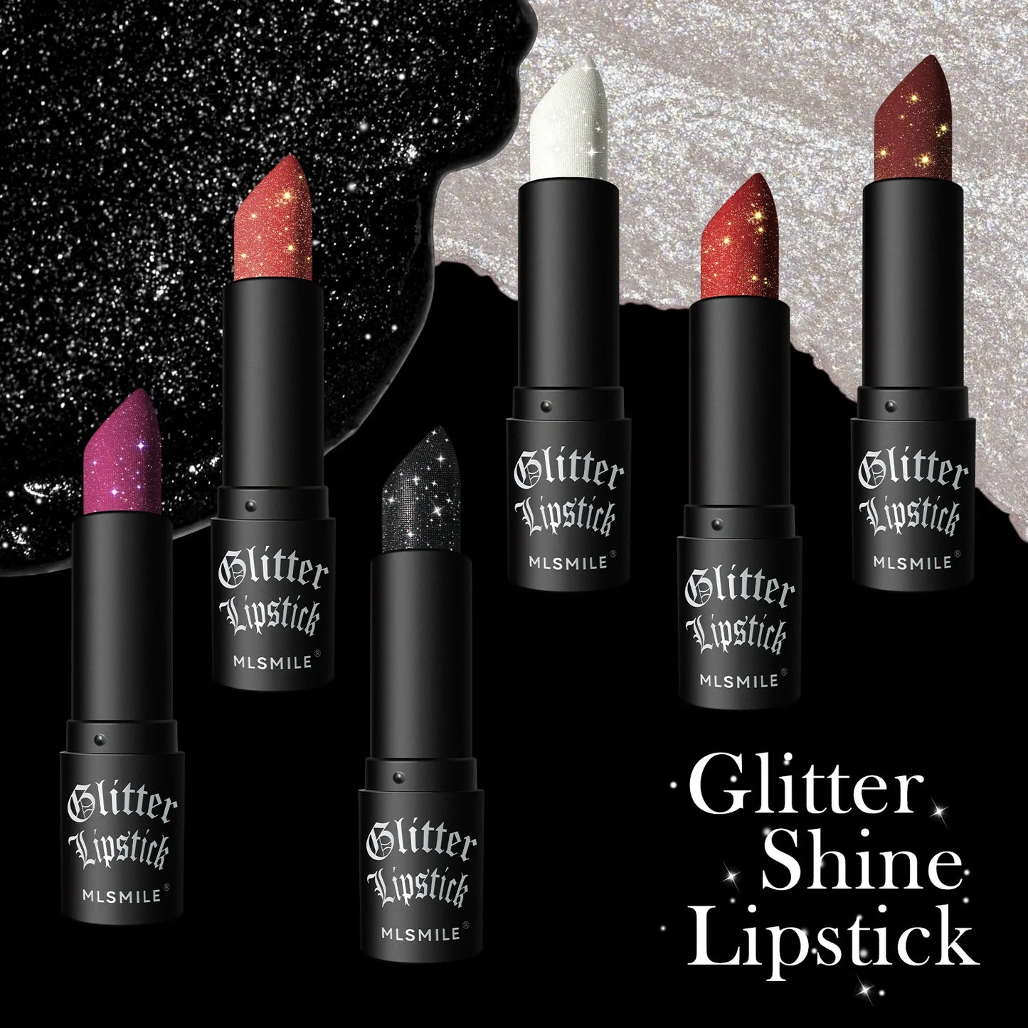 MLSMILE Multi-Color Non-stick Cup Matte Lipstick Flash Lasting Easy Color Diamond Lipstick Dark Halloween Look - kellylooksshop