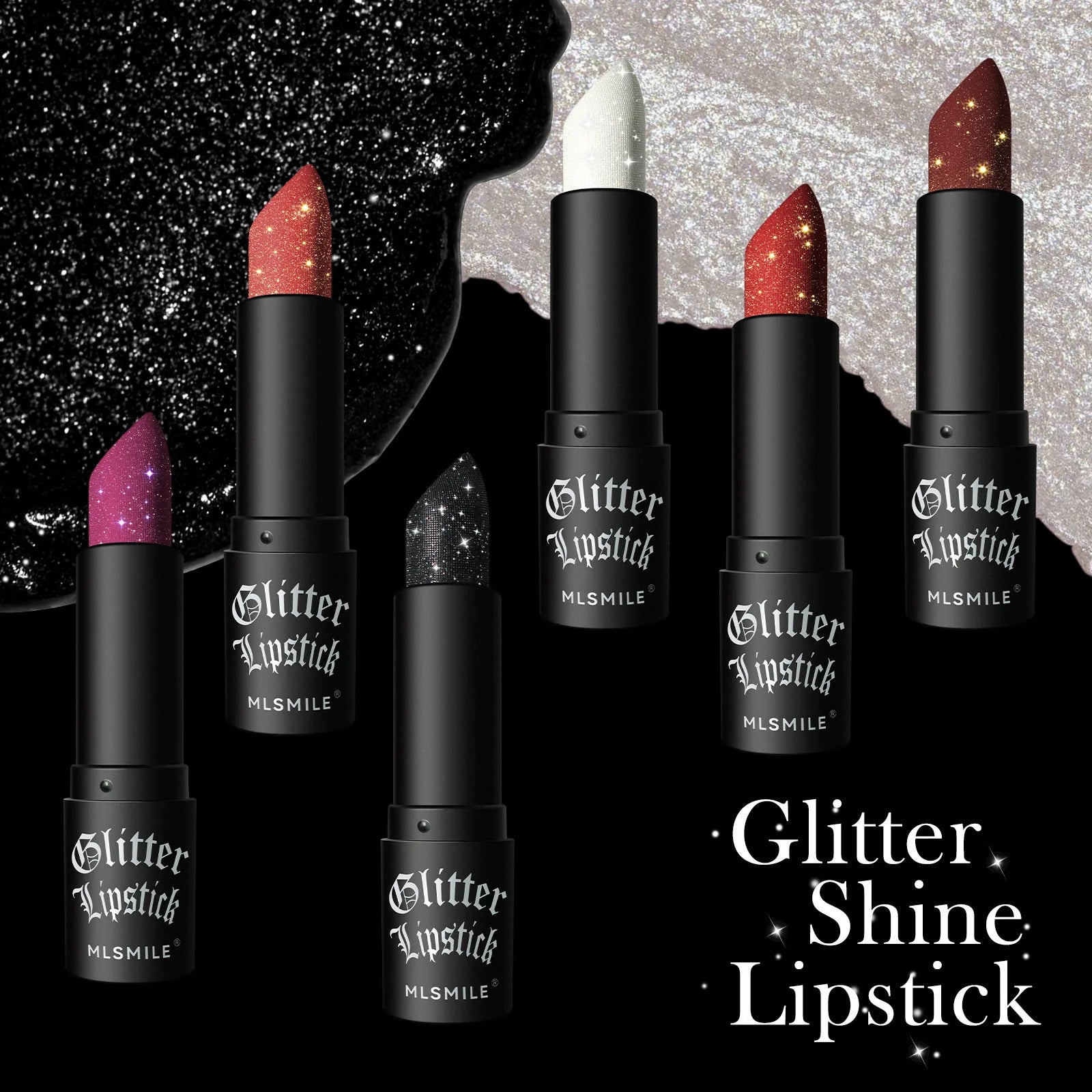 MLSMILE Multi-Color Non-stick Cup Matte Lipstick Flash Lasting Easy Color Diamond Lipstick Dark Halloween Look - kellylooksshop