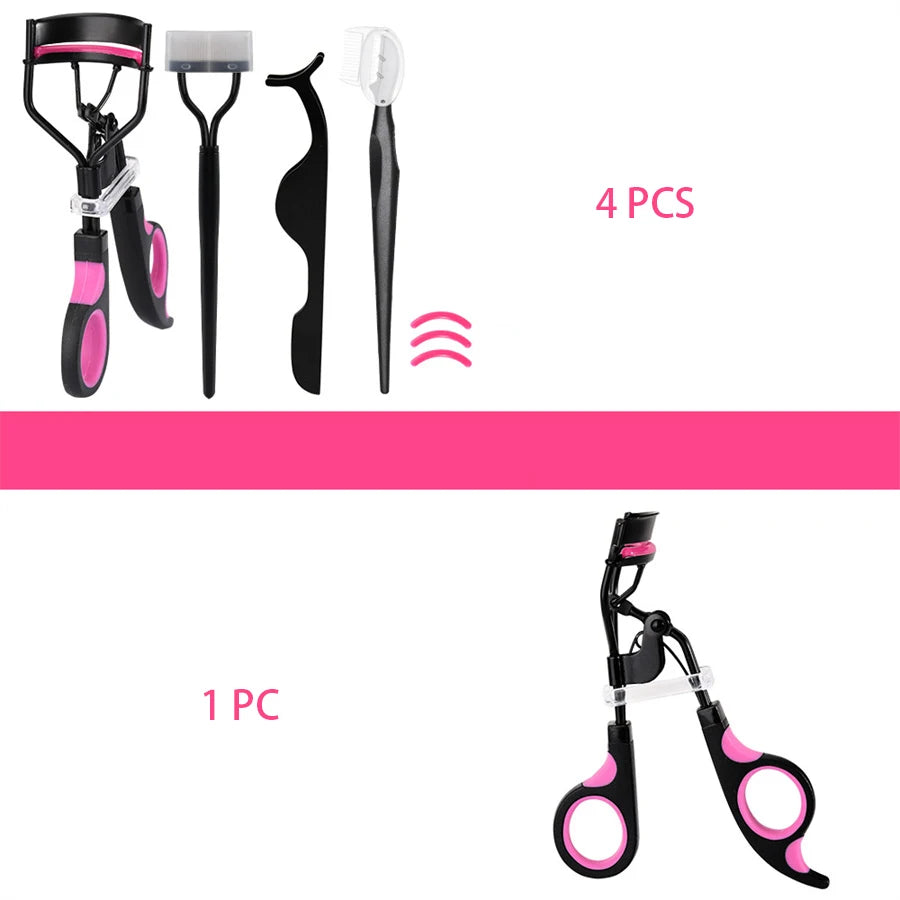 Dual Color Handle Curling Eyelash Clip Artificial Eyelash Assistant Eyebrow Trimmer Steel Needle Portable - Kellylooks Shop