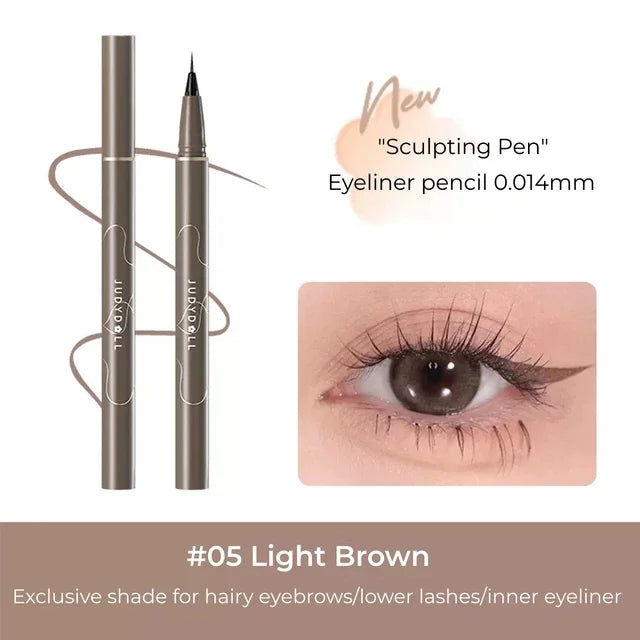 JUDYDOLL Super Fine Eyeliner Fine Brushwork Stain Free Waterproof Anti Shake Long lasting Fast Drying Slim And Enlarged Eyes - kellylooksshop