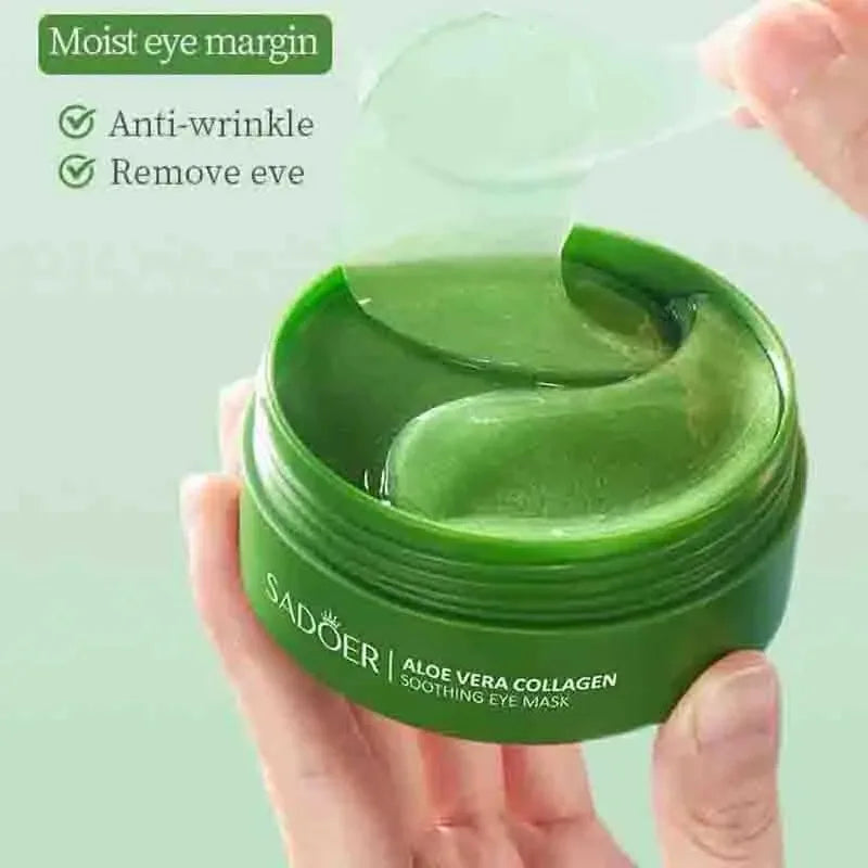 60pcs Aloe Vera Collagen Eye Mask Anti Dark Circles Eyes Bags Moisturizing Anti-Wrinkles Eye Patches Eyes Skin Care Products - Kellylooks Shop