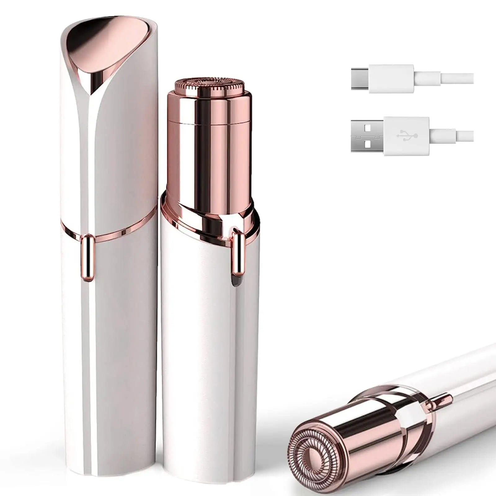 Facial Hair Removal for Women, Mini Hair Remover, Electric Razor Shaver Portable Bikini Epilator for Lips, Chin, Armpit, Peach - Kellylooks Shop
