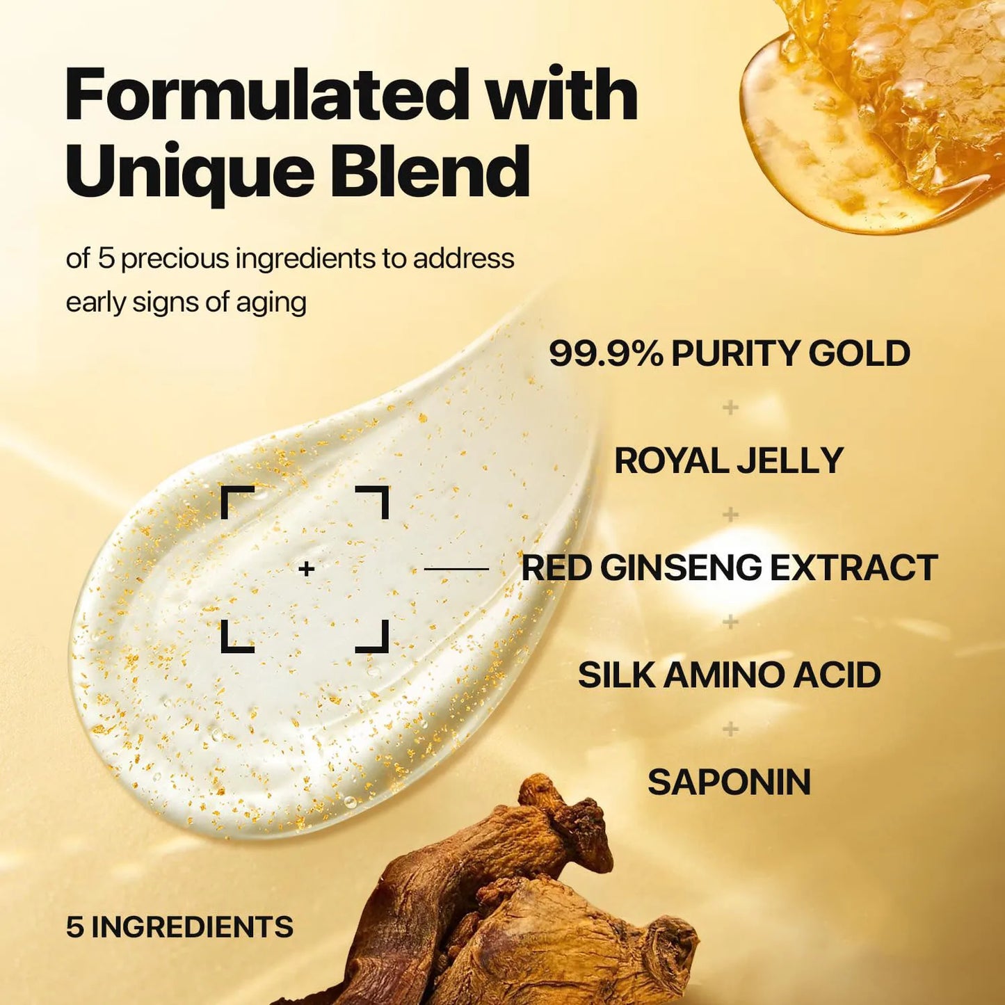 Nature Ginseng Gold Silk Watery Cream Gold Premium Skin Care,Anti-Aging Moisturizer for Skin, Wrinkle Care with Ginseng Saponins - Kellylooks Shop