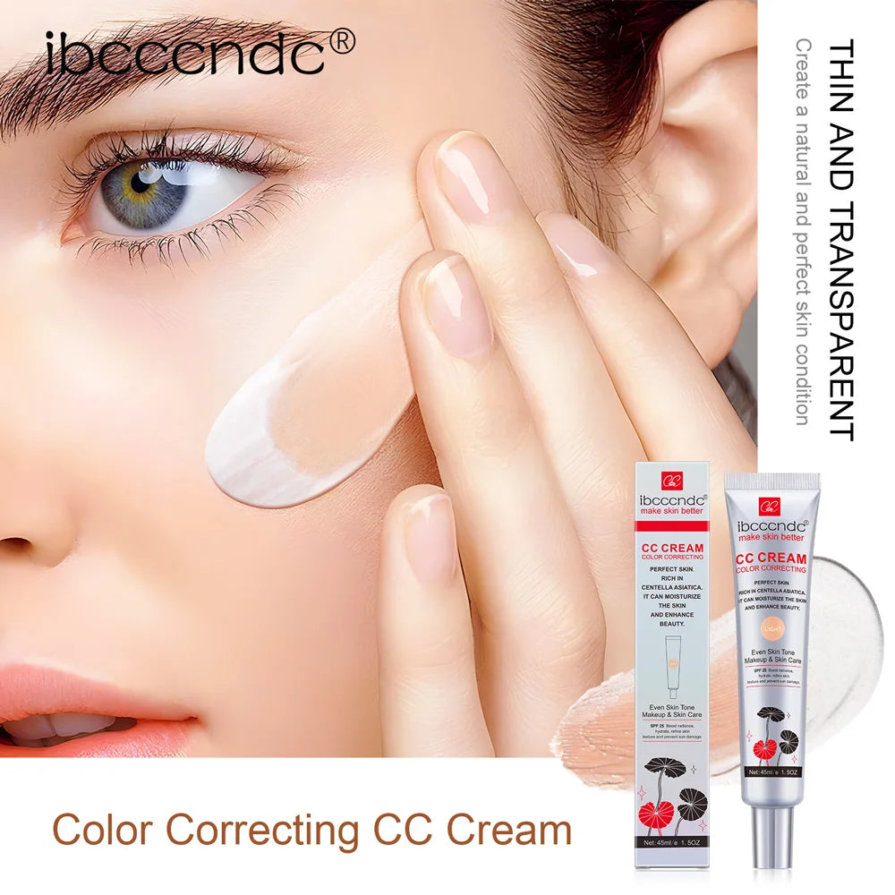 Moisturizing Correcting CC Cream Waterproof Anti-sweat Makeup Before Concealer Lasting Women Makeup Protect Skin erborian Make - Kellylooks Shop