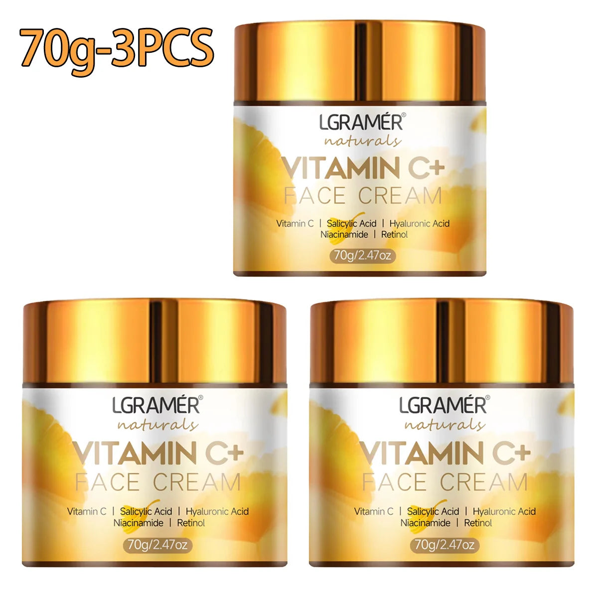 Vitamin C Face Cream Retinol Smooth Wrinkle Moisturizing Firming Hyaluronic Lightening Repairing Smooth Skincare Whitening Cream - Kellylooks Shop